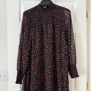 Black and red long sleeve dress, size M, never worn.